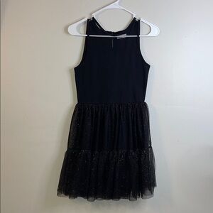 EUC Epic Threads Black Girls Dress with Glitter Skirt Size XL #70
